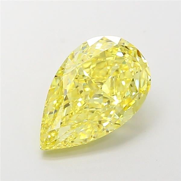 3.08 Ct. Fancy Intense Yellow Pear Lab Grown Diamond