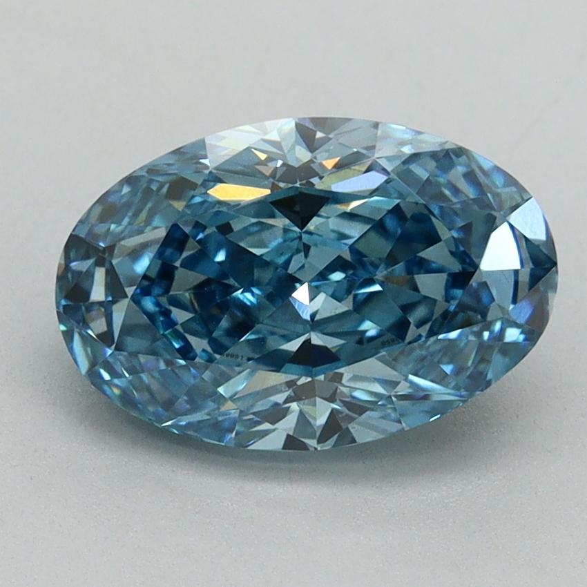 2.03 Ct. Fancy Vivid Blue Oval Lab Grown Diamond