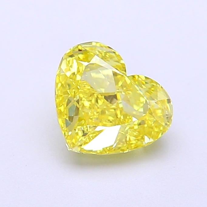 1.21 Ct. Fancy Vivid  Yellow Heart Lab Grown Diamond