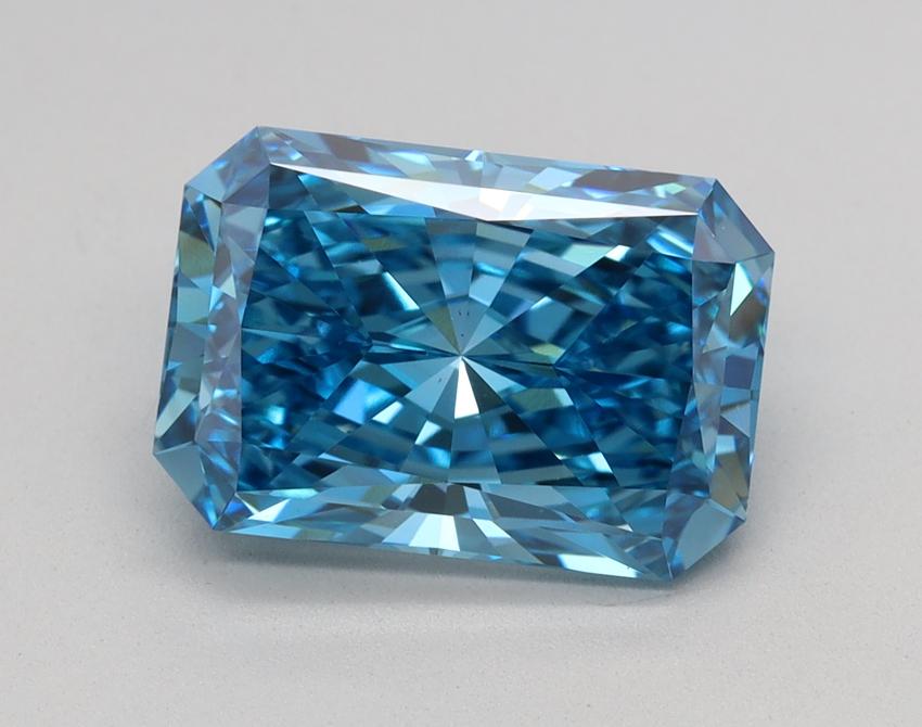 2.96 Ct. Fancy Vivid Blue Radiant Lab Grown Diamond