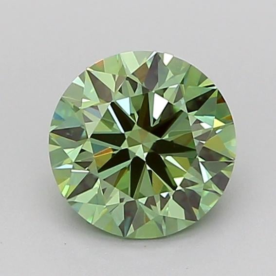1.01 Ct. Fancy Vivid Green Round Lab Grown Diamond