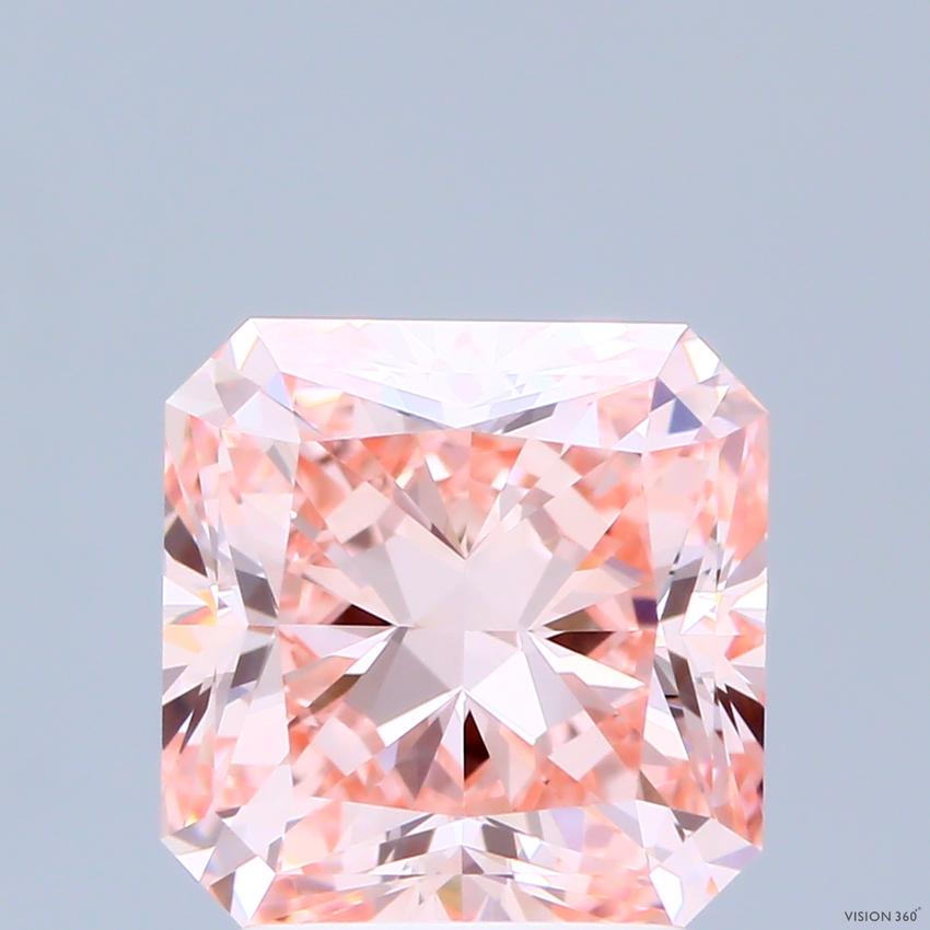 3.04 Ct. Fancy Intense Pink Radiant Lab Grown Diamond