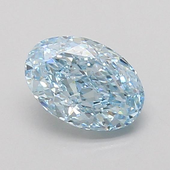 0.91 Ct. Fancy Vivid Blue Oval Lab Grown Diamond