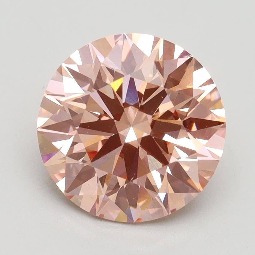 2.70 Ct. Fancy Intense Pink Round Lab Grown Diamond