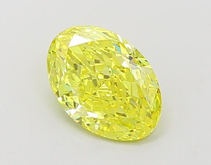 1.04 Ct. Fancy Vivid  Yellow Oval Lab Grown Diamond
