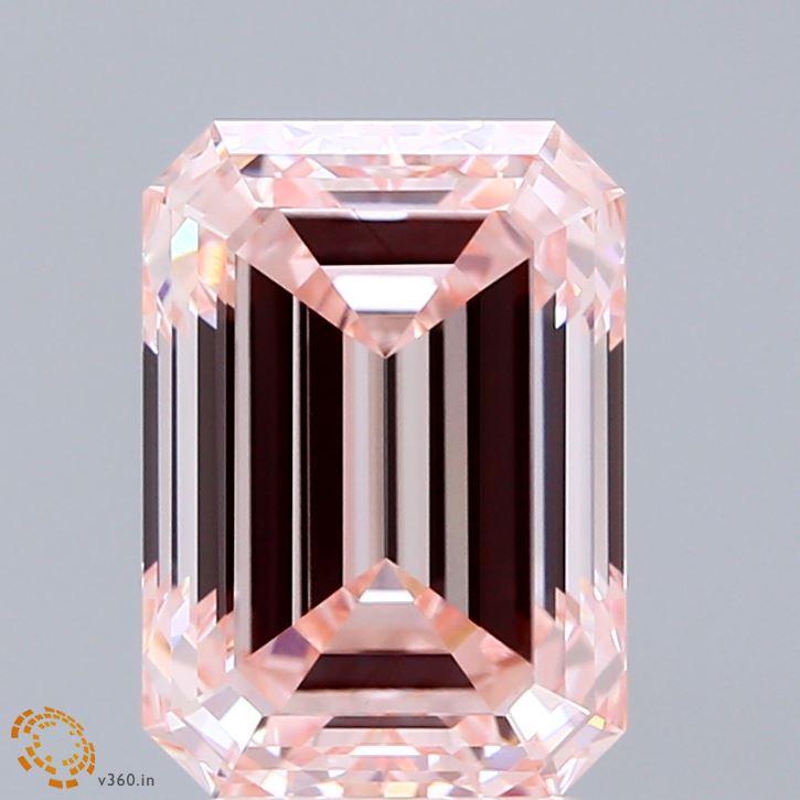 3.55 Ct. Fancy Intense Pink Emerald Lab Grown Diamond