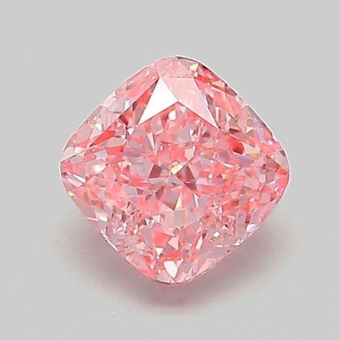 1.04 Ct. Fancy Vivid Pink Cushion Lab Grown Diamond