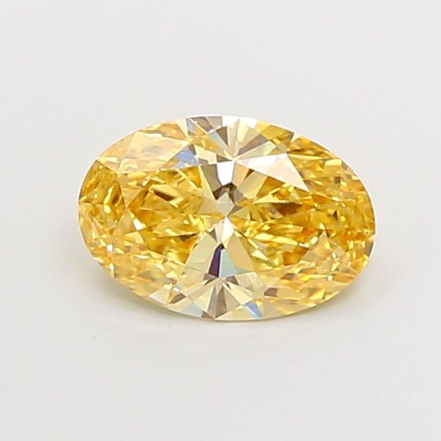 1.53 Ct. Fancy Intense Brownish Yellow Oval Lab Grown Diamond