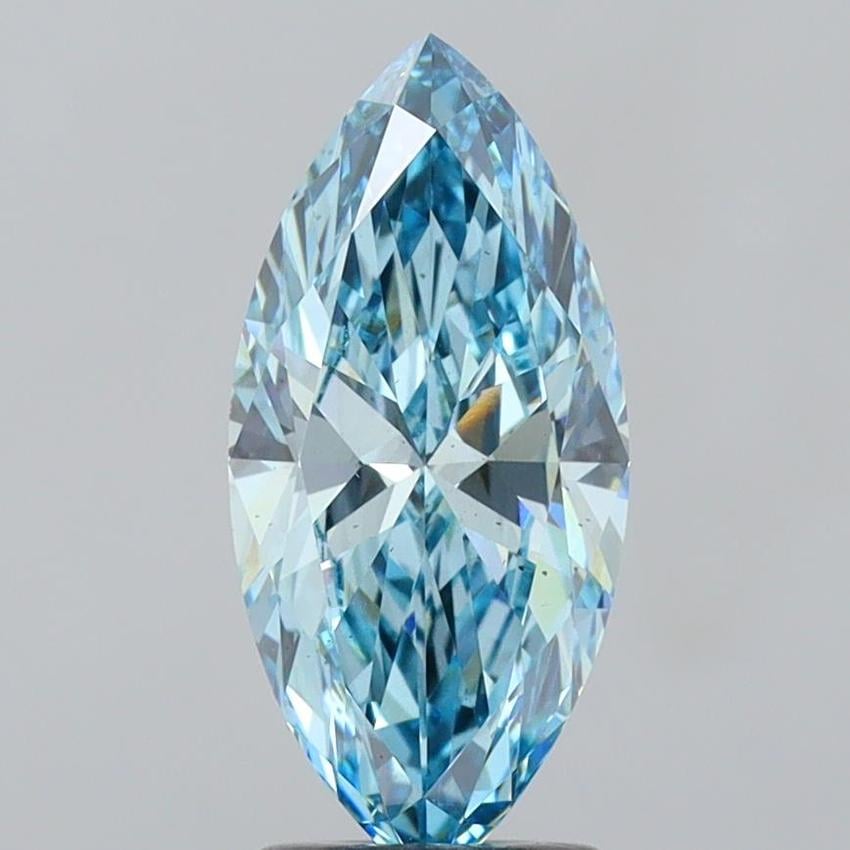 2.00 Ct. Fancy Vivid Blue Marquise Lab Grown Diamond