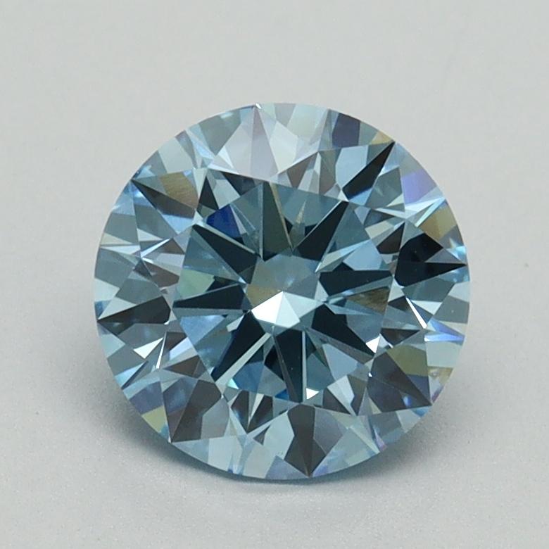 1.36 Ct. Fancy Vivid Blue Round Lab Grown Diamond