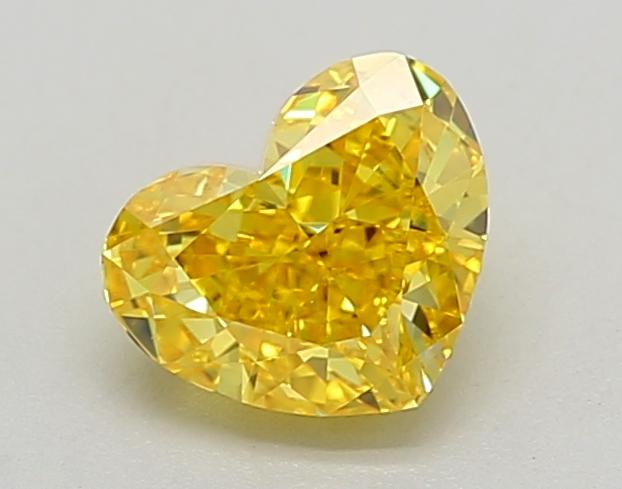 1.21 Ct. Fancy Vivid Yellow Heart Lab Grown Diamond