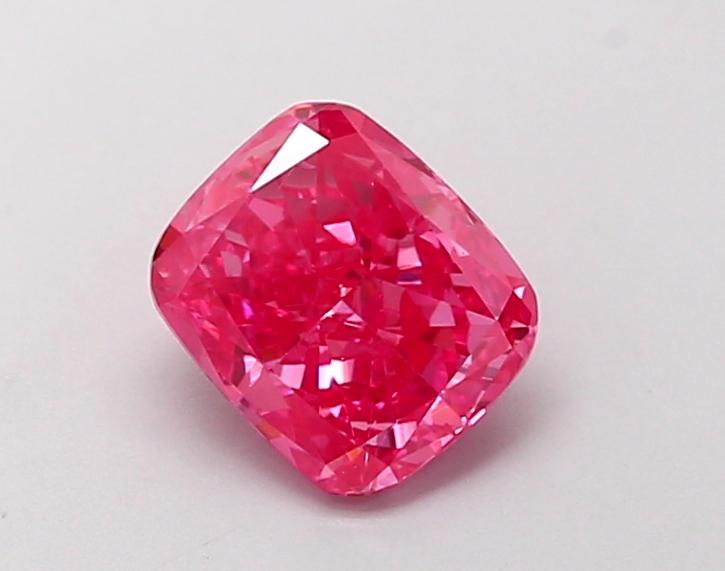 1.01 Ct. Fancy Vivid Pink Cushion Lab Grown Diamond