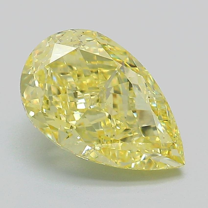 3.03 Ct. Fancy Intense Yellow Pear Lab Grown Diamond