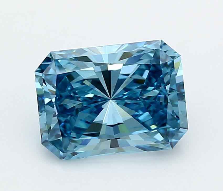 2.74 Ct. Fancy Vivid  Blue Radiant Lab Grown Diamond