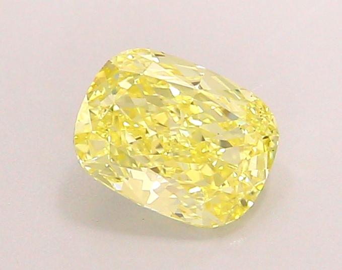 0.94 Ct. Fancy Intense  Yellow Cushion Lab Grown Diamond