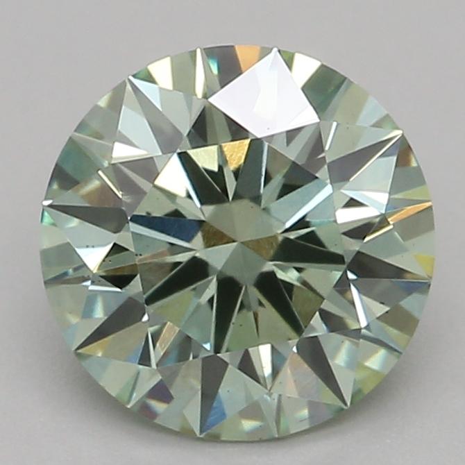 1.02 Ct. Fancy Vivid Green Round Lab Grown Diamond