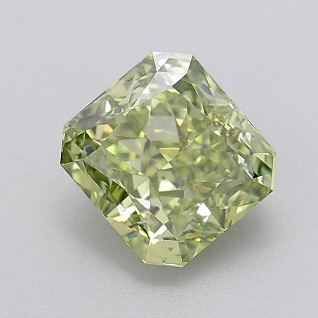1.56 Ct. Fancy Vivid  Green Radiant Lab Grown Diamond