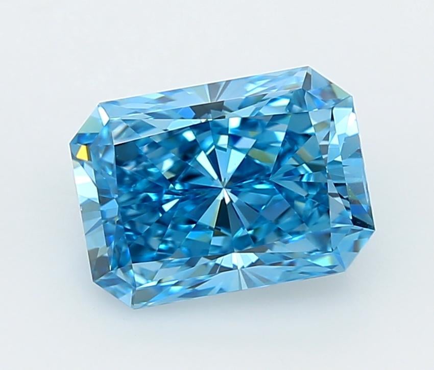 3.01 Ct. Fancy Vivid  Blue Radiant Lab Grown Diamond