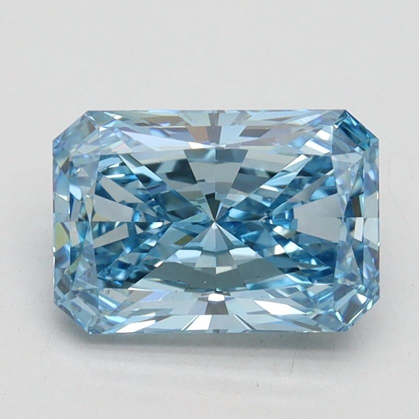 2.00 Ct. Fancy Vivid Blue Radiant Lab Grown Diamond