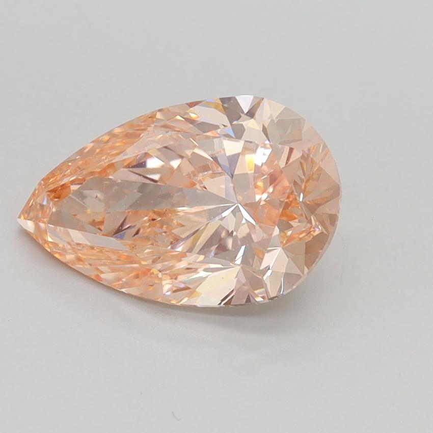 2.01 Ct. Fancy Intense Orangy Pink Pear Lab Grown Diamond