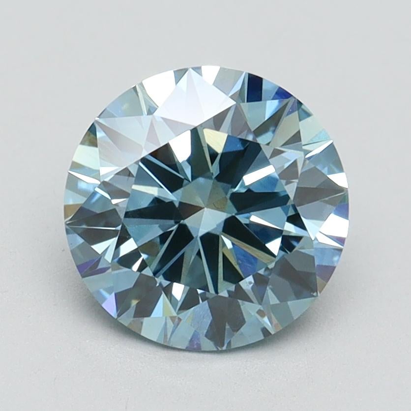 1.75 Ct. Fancy Vivid Blue Round Lab Grown Diamond