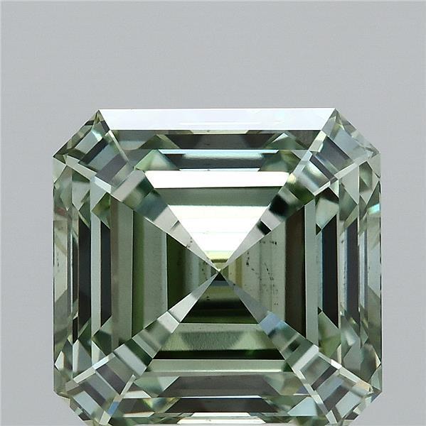 6.69 Ct. Fancy Vivid  Green Asscher Lab Grown Diamond