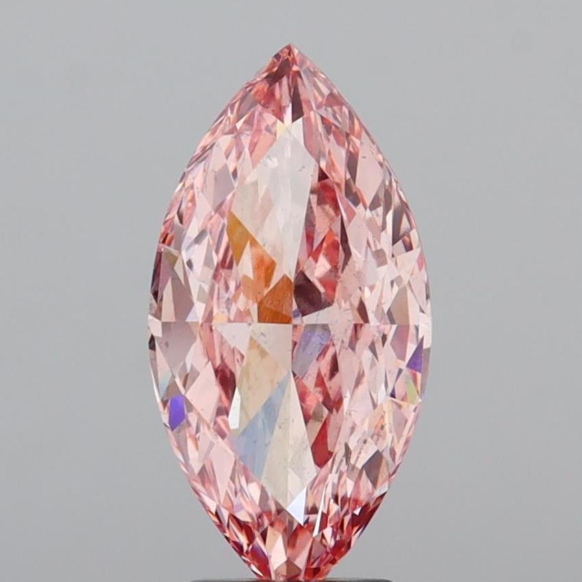 5.20 Ct. Fancy Vivid  Pink Marquise Lab Grown Diamond