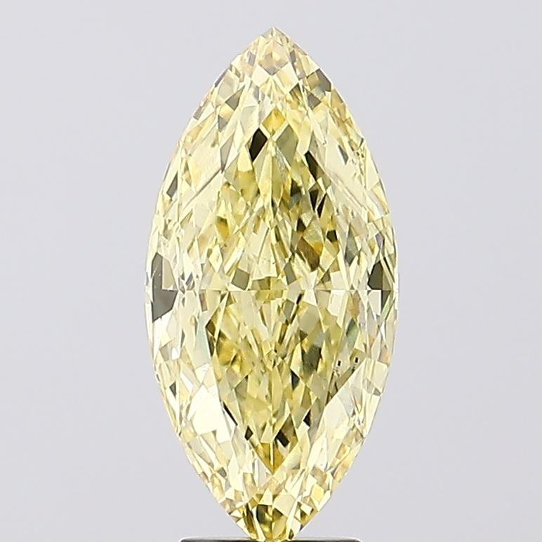 5.53 Ct. Fancy Intense  Yellow Marquise Lab Grown Diamond