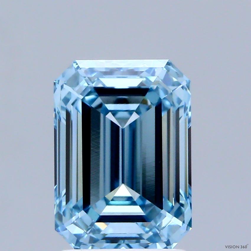 2.02 Ct. Fancy Intense Blue Emerald Lab Grown Diamond
