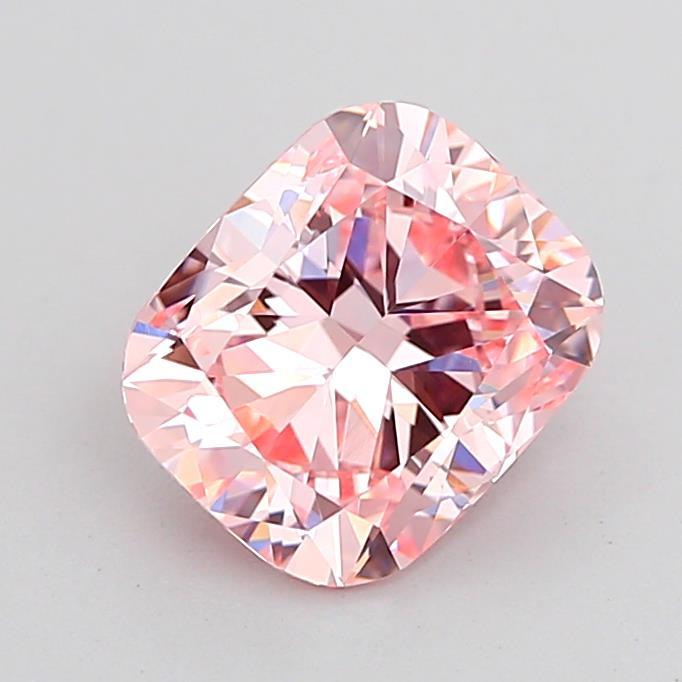 1.93 Ct. Fancy Intense Pink Cushion Lab Grown Diamond