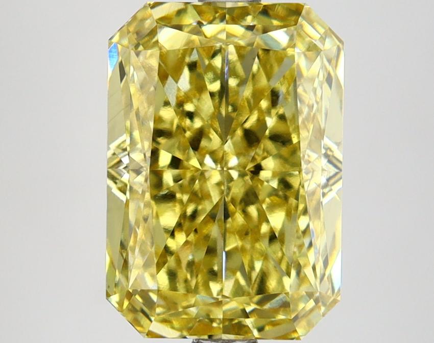 4.04 Ct. Fancy Vivid Yellow Radiant Lab Grown Diamond