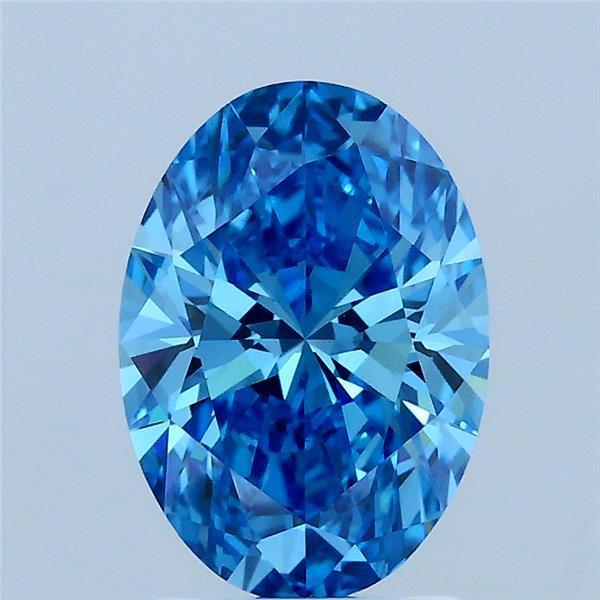 1.55 Ct. Fancy Blue Oval Lab Grown Diamond