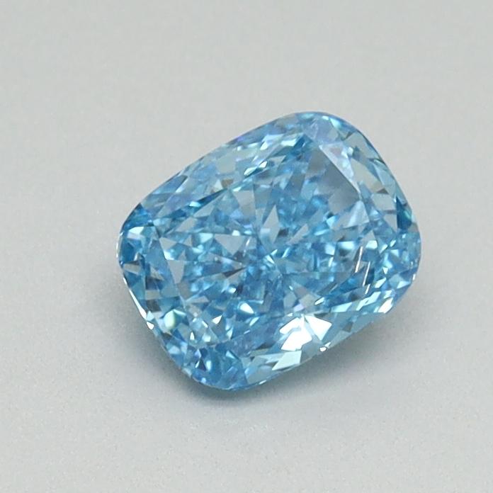 0.55 Ct. Fancy Vivid Malibu Blue Cushion Lab Grown Diamond