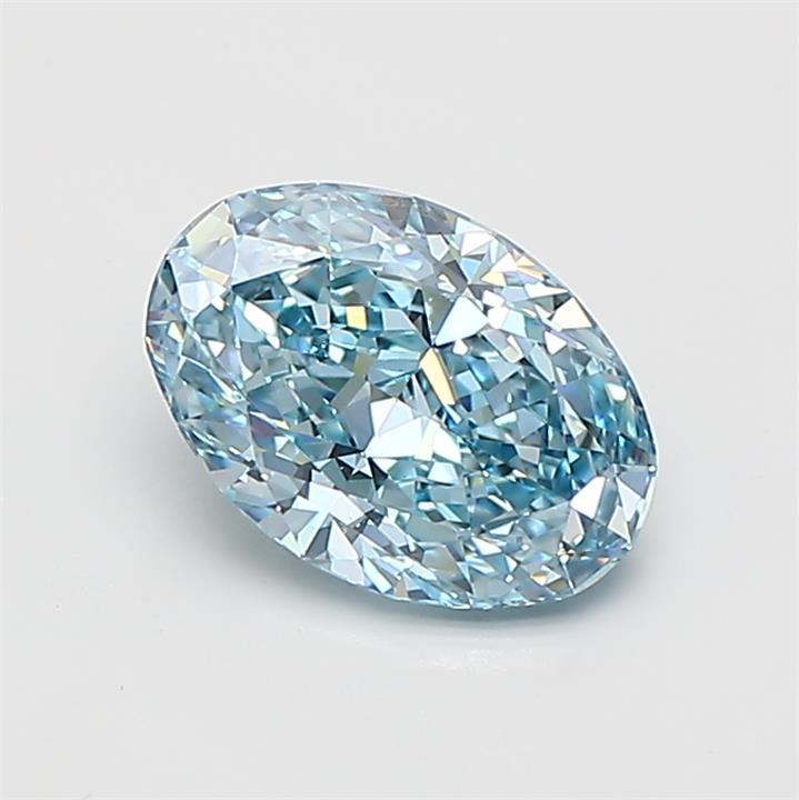 1.41 Ct. Fancy Vivid Blue Oval Lab Grown Diamond