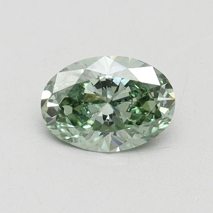 0.50 Ct. Fancy Vivid Green Oval Lab Grown Diamond