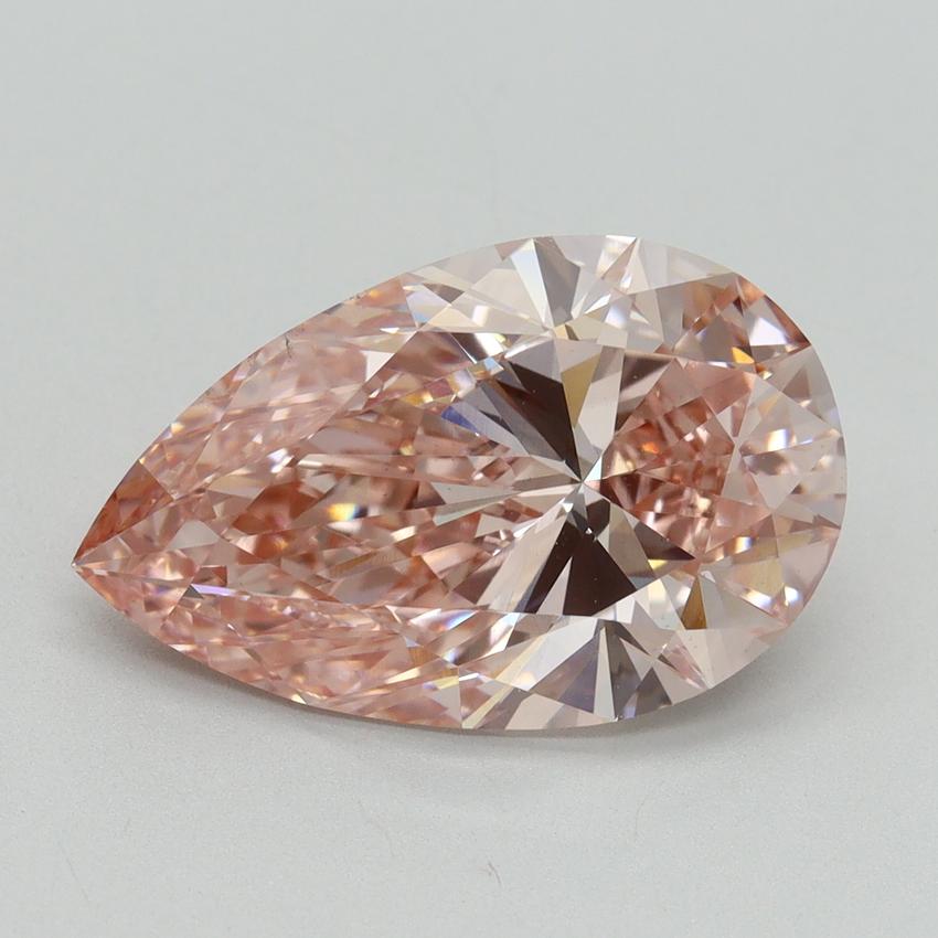 5.17 Ct. Fancy Vivid Pink Pear Lab Grown Diamond
