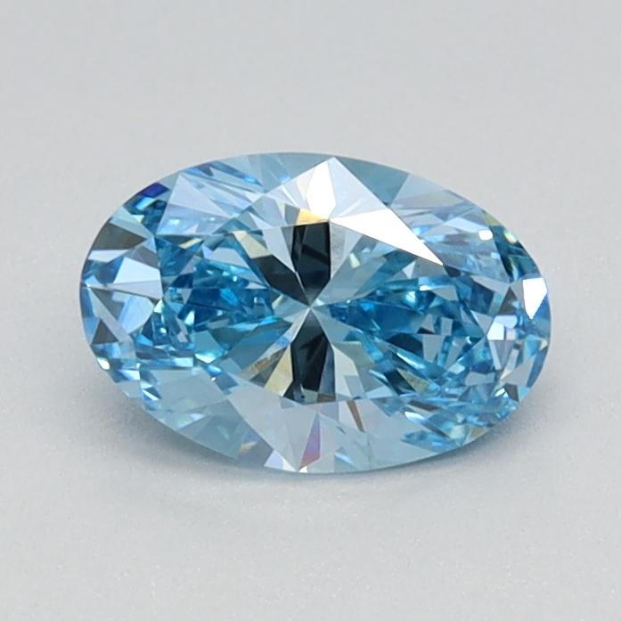 0.58 Ct. Fancy Vivid Blue Oval Lab Grown Diamond