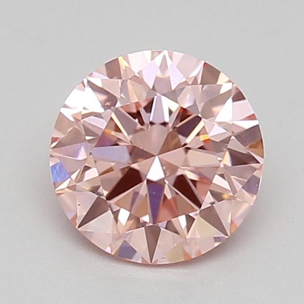 0.49 Ct. Fancy Vivid  Pink Round Lab Grown Diamond