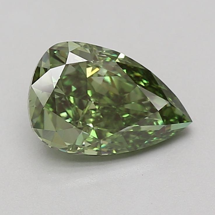 2.05 Ct. Fancy Vivid Green Pear Lab Grown Diamond