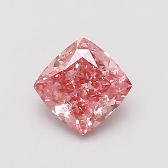 0.57 Ct. Fancy Vivid Pink Cushion Lab Grown Diamond