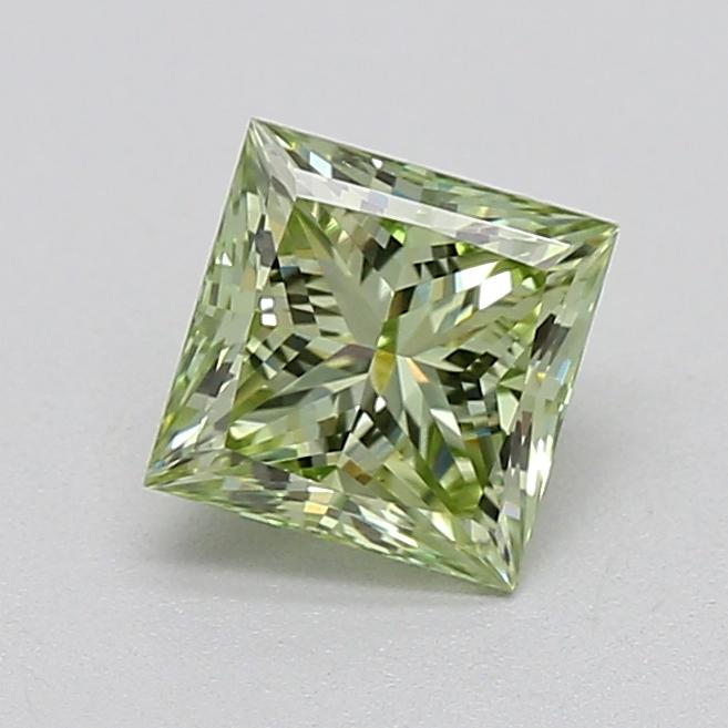 0.59 Ct. Fancy Vivid  Green Princess Lab Grown Diamond