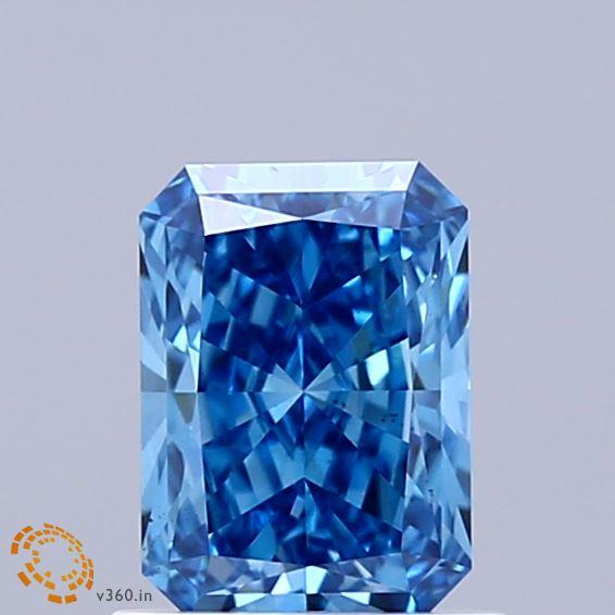 1.01 Ct. Fancy Vivid  Blue Radiant Lab Grown Diamond