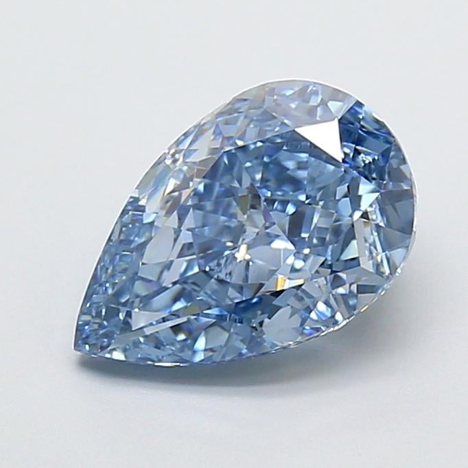 2.73 Ct. Fancy Vivid Blue Pear Lab Grown Diamond