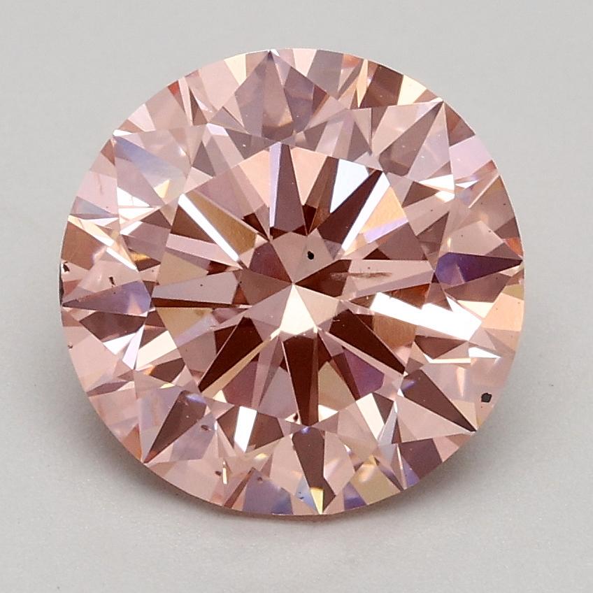 2.00 Ct. Fancy Intense Pink Round Lab Grown Diamond