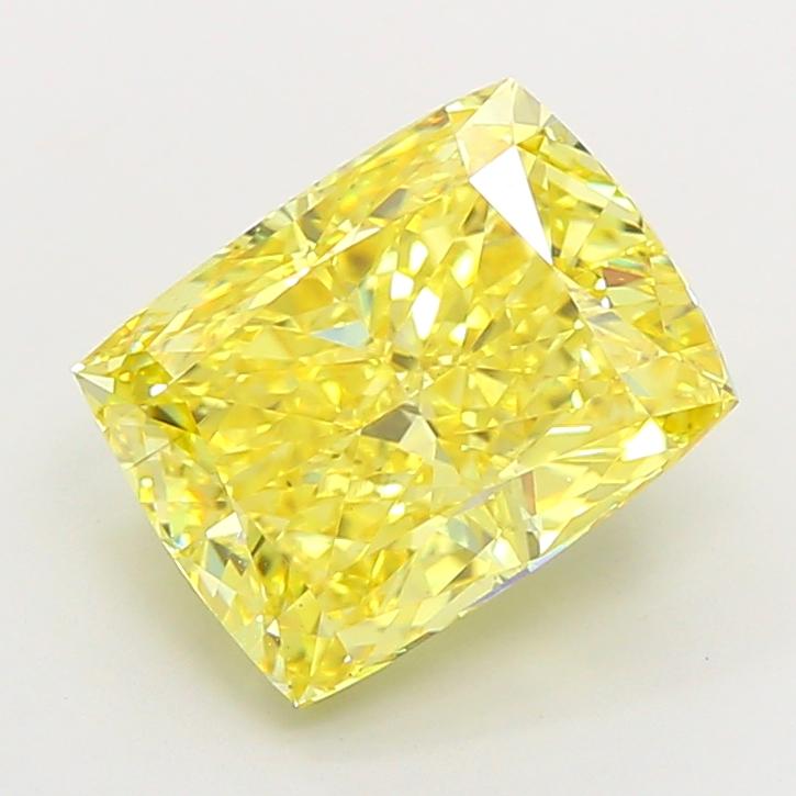 4.02 Ct. Fancy Yellow Cushion Lab Grown Diamond