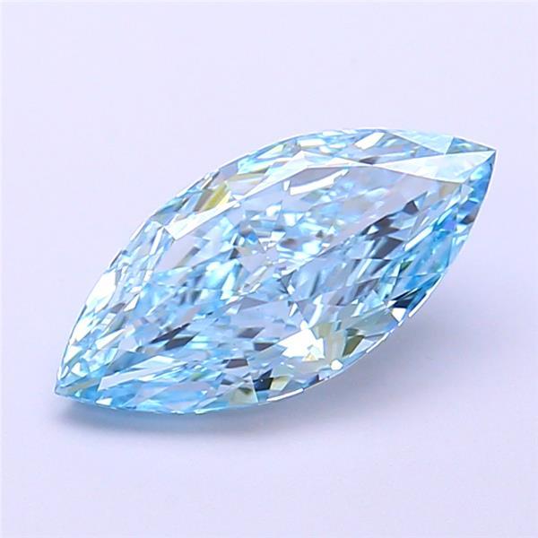 1.54 Ct. Fancy Vivid Blue Marquise Lab Grown Diamond