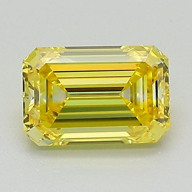 0.93 Ct. Fancy Vivid Yellow Emerald Lab Grown Diamond