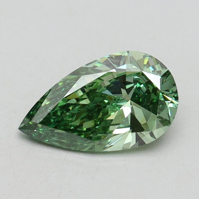 1.00 Ct. Fancy Vivid Green Pear Lab Grown Diamond