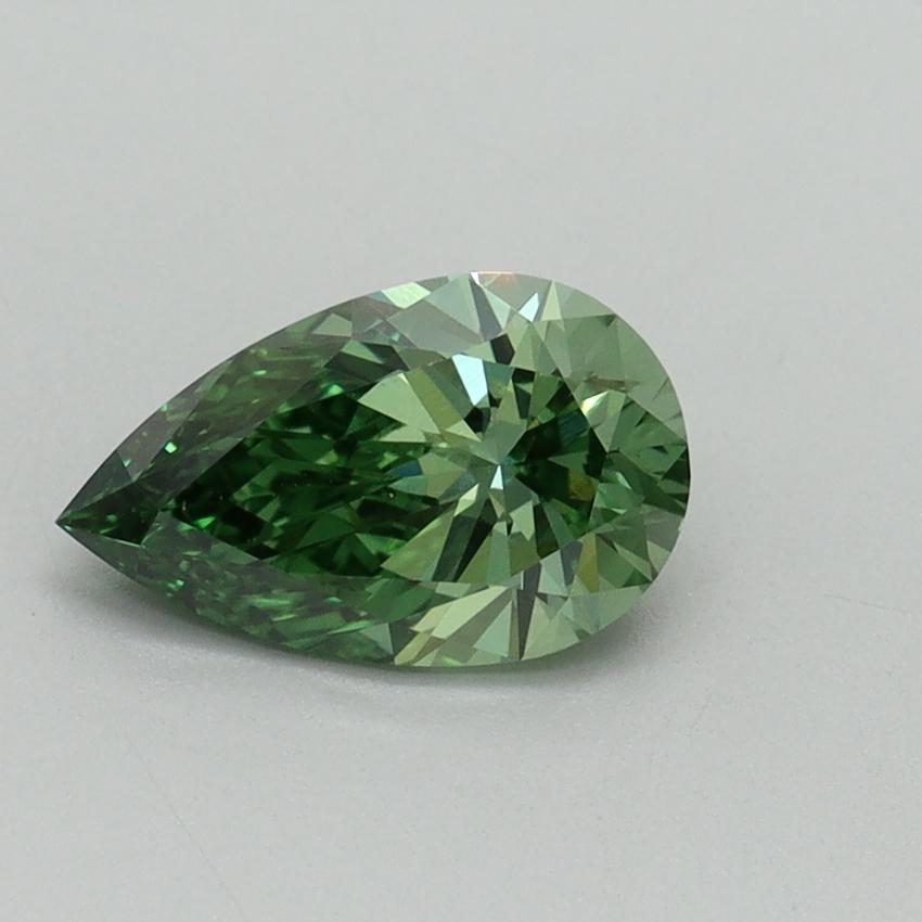 1.01 Ct. Fancy Vivid Green Pear Lab Grown Diamond