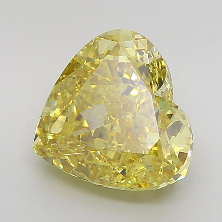 5.72 Ct. Fancy Vivid Yellow Heart Lab Grown Diamond